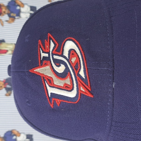 USA World Team Baseball New Era stitched logo blue & white snapback baseball hat - Picture 5 of 9